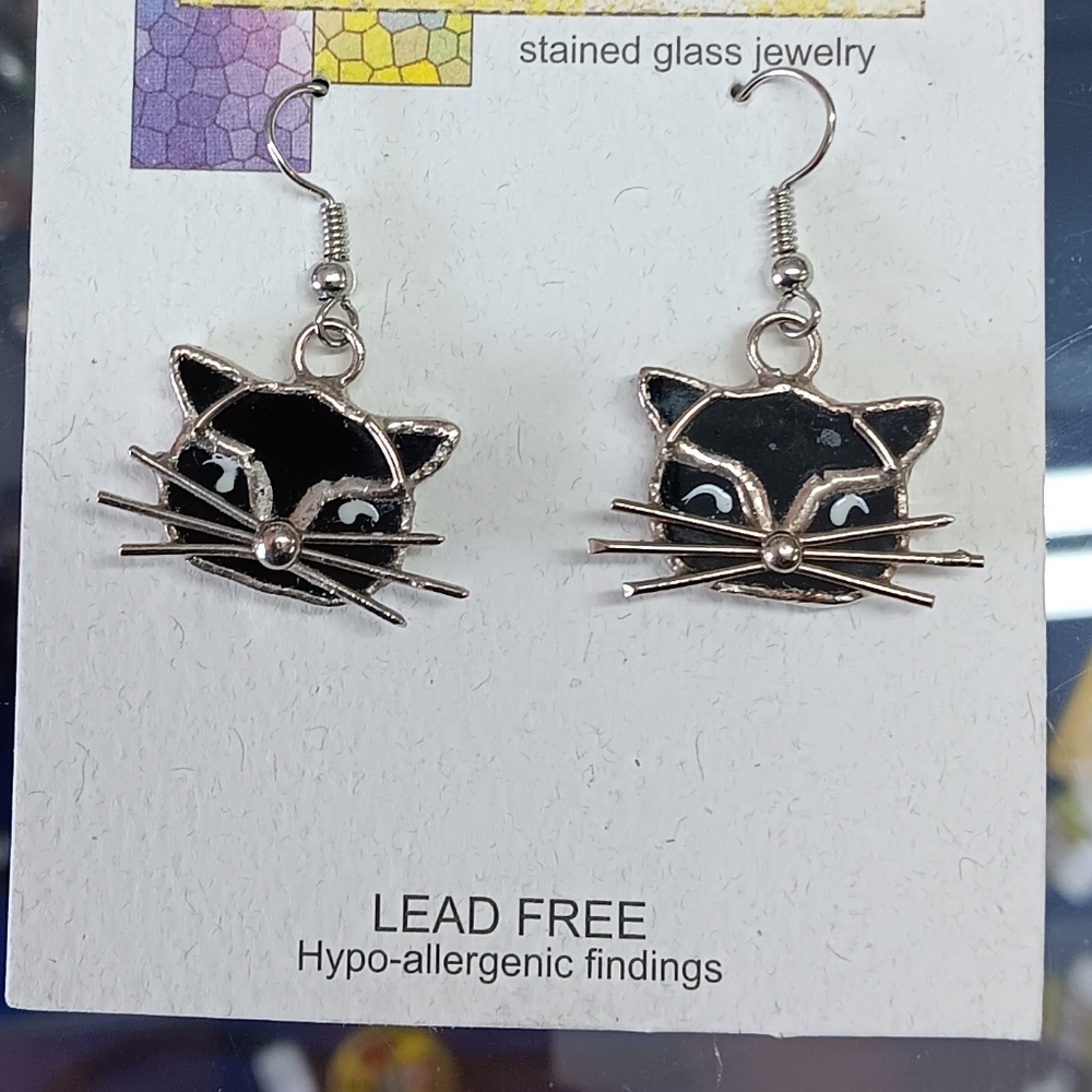 Black Cat Earrings